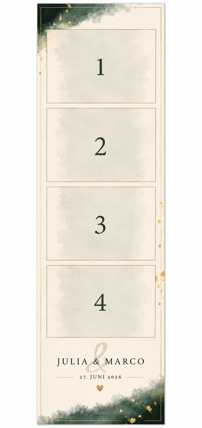 Beispiel eines individuell gestalteten Fotostreifen-Druck-Layouts